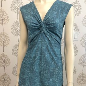 PATAGONIA Blue / green Twist Front knotted Tank Top  Size M